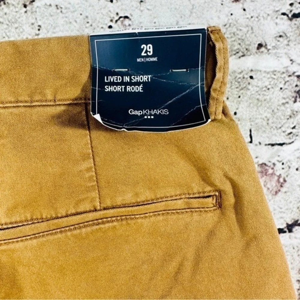 Gap Khakis Lived-In Shorts Mens‎ 29 Brown Chino Casual Everyday Preppy